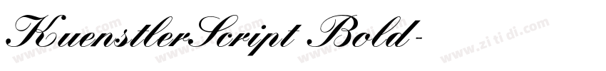 KuenstlerScript Bold字体转换